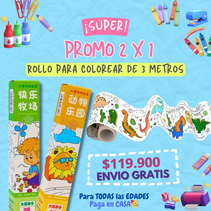 Rollo Adhesivo Artístico Infantil